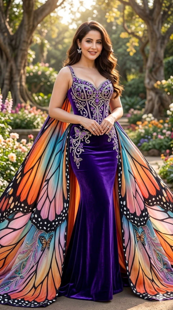 Majestic Butterfly Queen AI Fashion Portrait Prompt