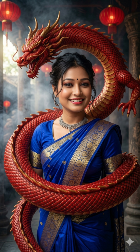 Hyperrealistic Couture Fantasy Dragon Portrait Prompt