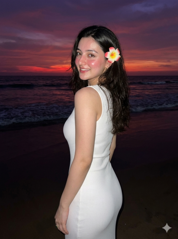 Twilight Flash Beach Portrait