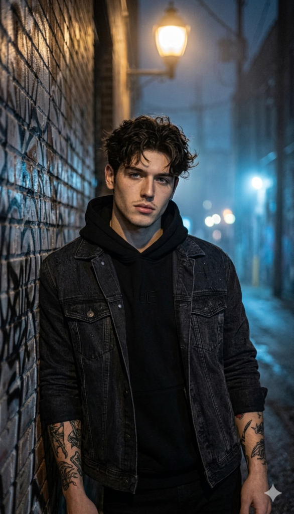 Streetlight Shadows Portrait