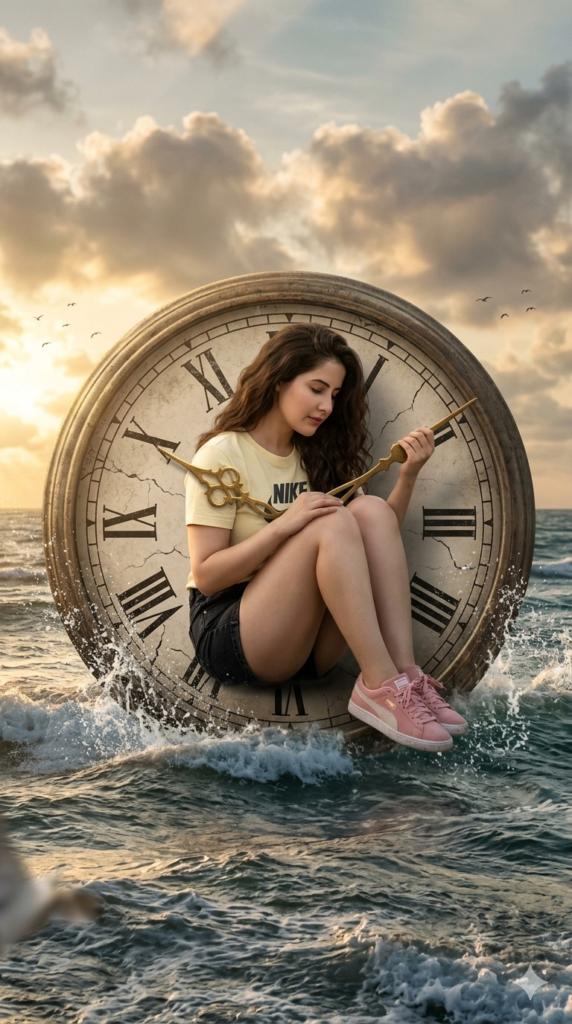Surreal Ocean Clock AI Portrait Prompt