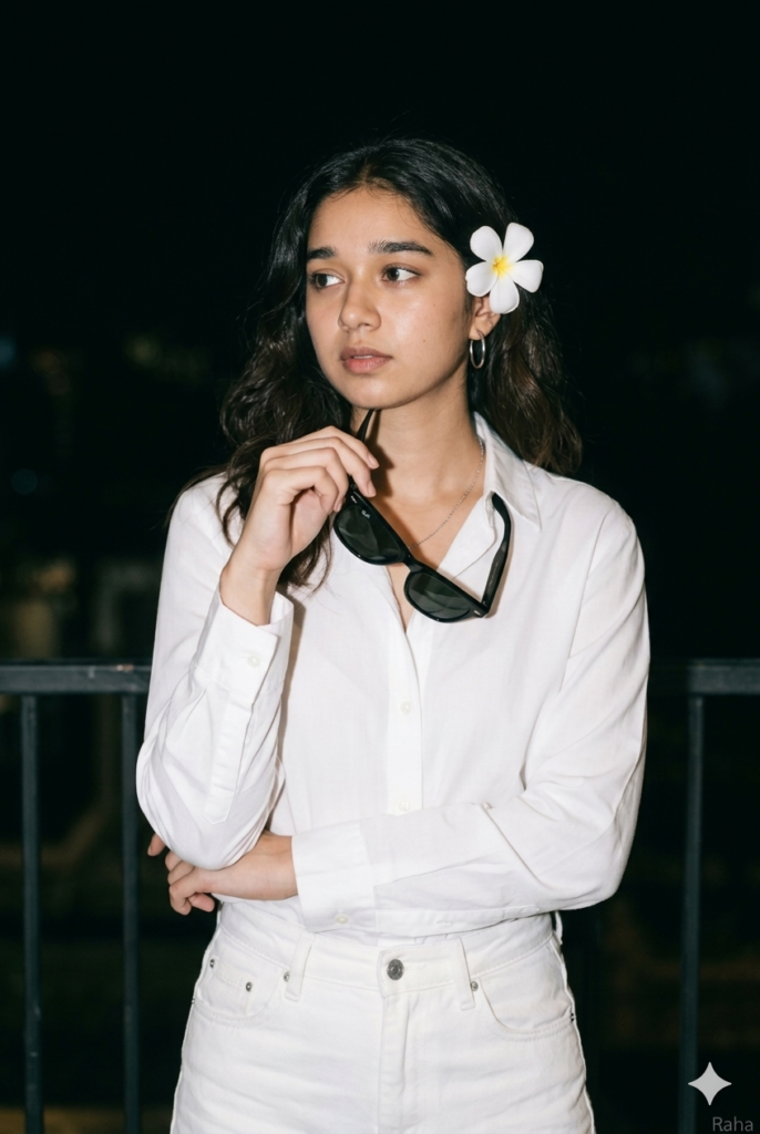 Midnight Flash Minimal Portrait