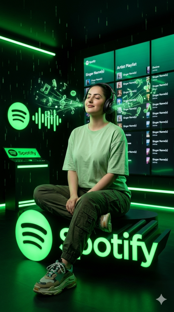 Spotify Music Studio AI Portrait Prompt 🎧