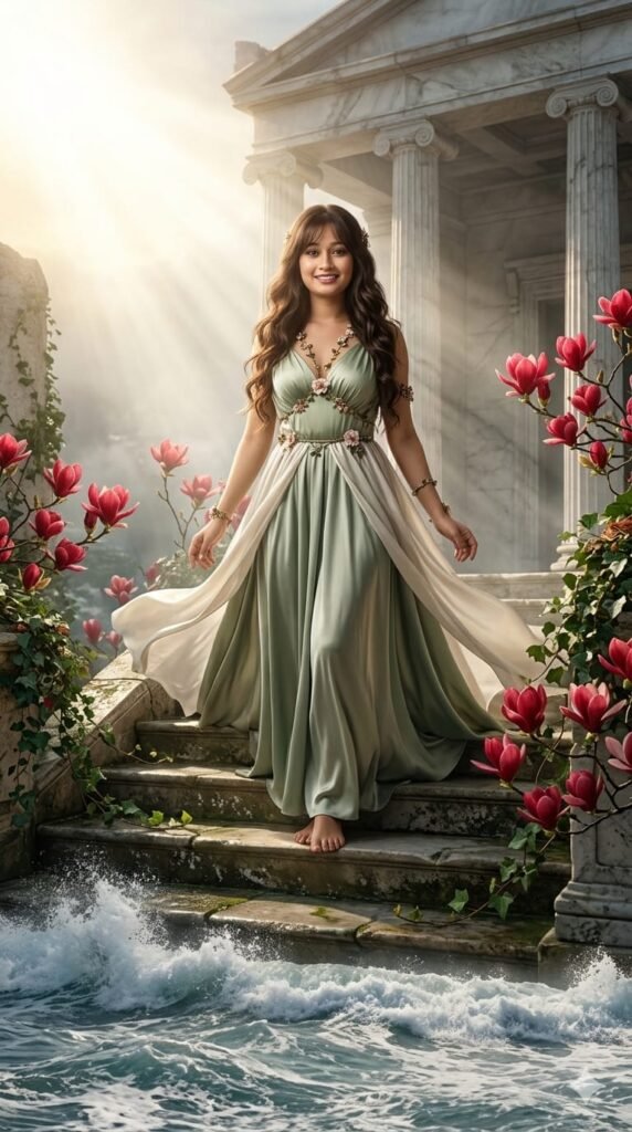 Goddess of Renewal Temple Fantasy AI Portrait Prompt