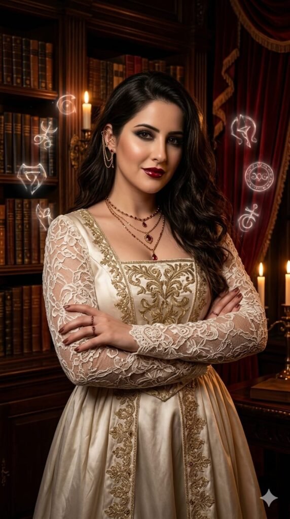 Cinematic Gothic Witch Portrait AI Prompt