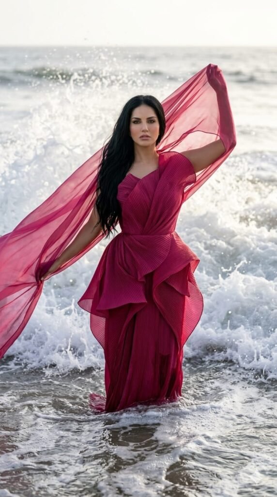 Royal Pink Ocean Editorial AI Photo Prompt