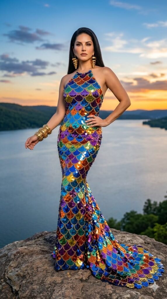 8K Glamorous Mermaid-Style Editorial Portrait Prompt