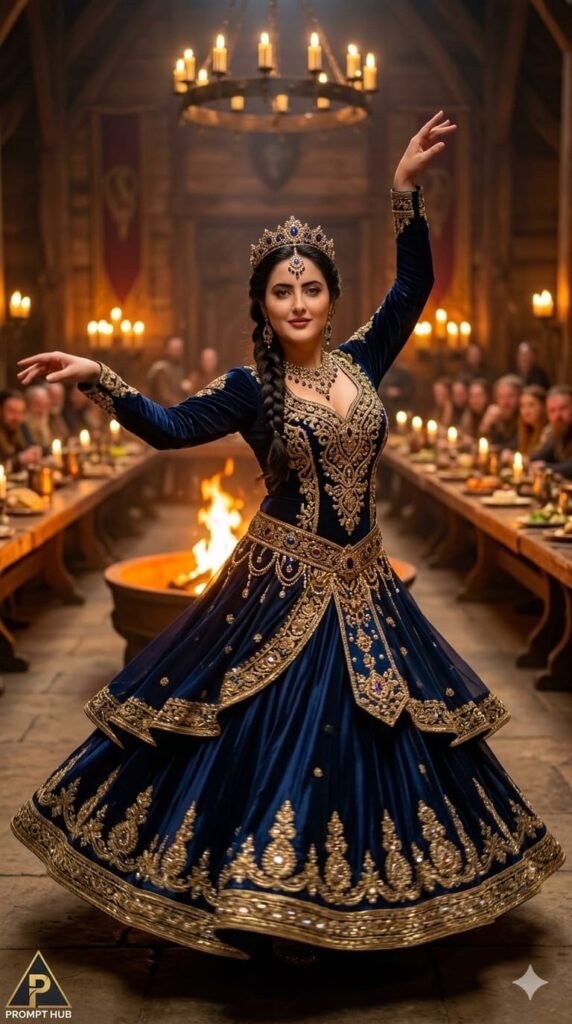 Medieval Dance Queen AI Prompt