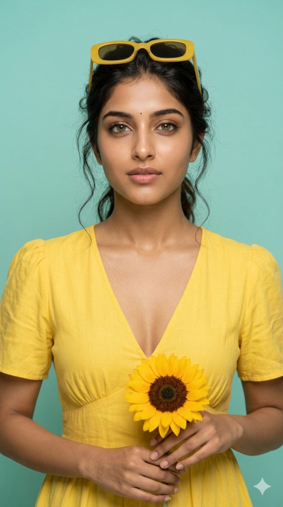 Yellow Summer Portrait AI Prompt