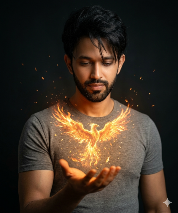 Phoenix Fire Magic Portrait AI Prompt