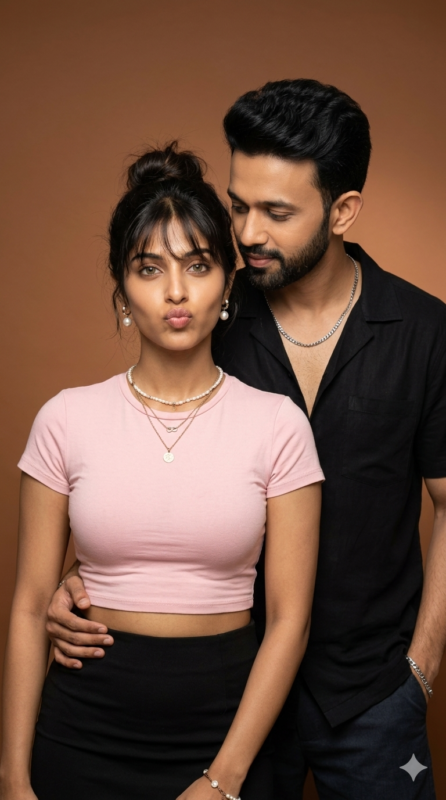 Romantic Couple Studio AI Portrait