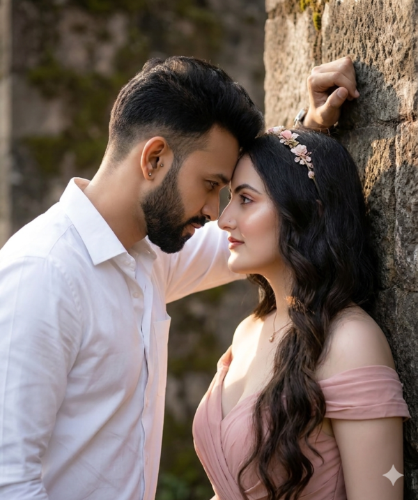 Romantic Couple Portrait AI Prompt
