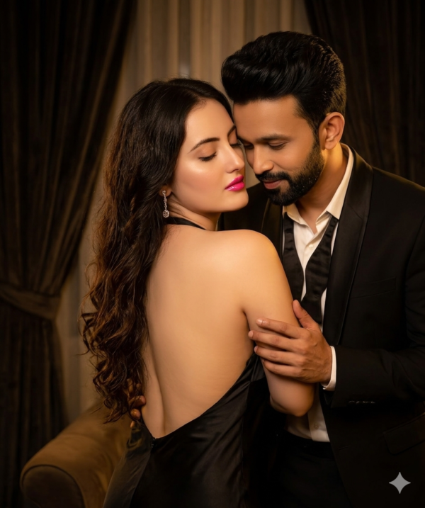 Romantic Cinematic Couple Portrait AI Prompt
