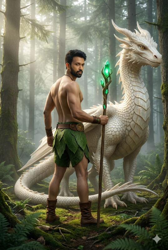 White Dragon Forest Guardian AI Prompt