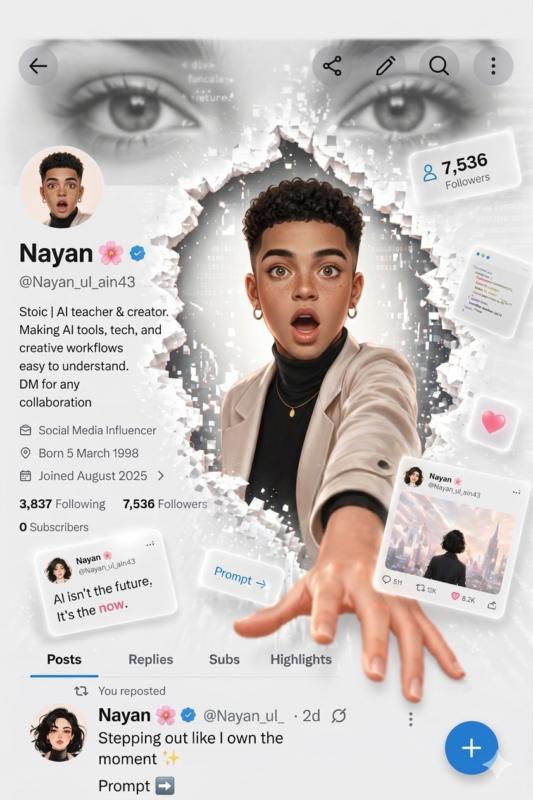 Futuristic social media vibes