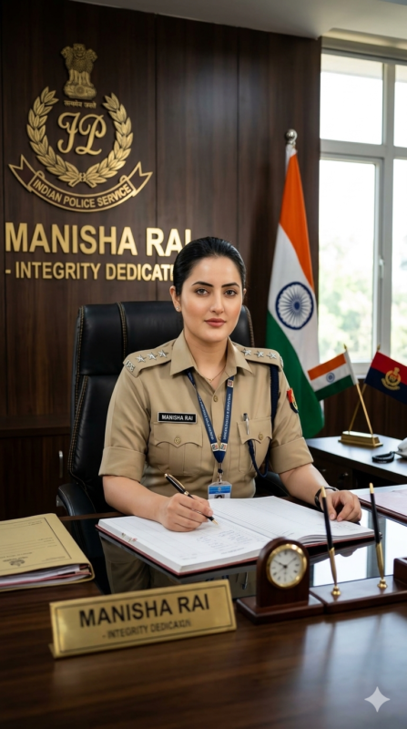 Indian IPS Officer Cinematic AI Portrait Prompt