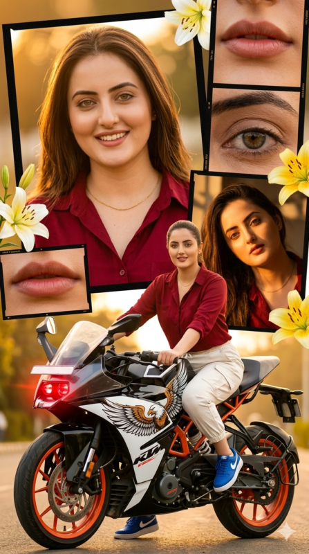 Cinematic Collage Portrait AI Prompt