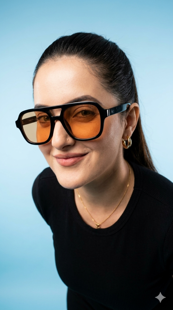 Editorial Sunglasses Portrait AI Prompt