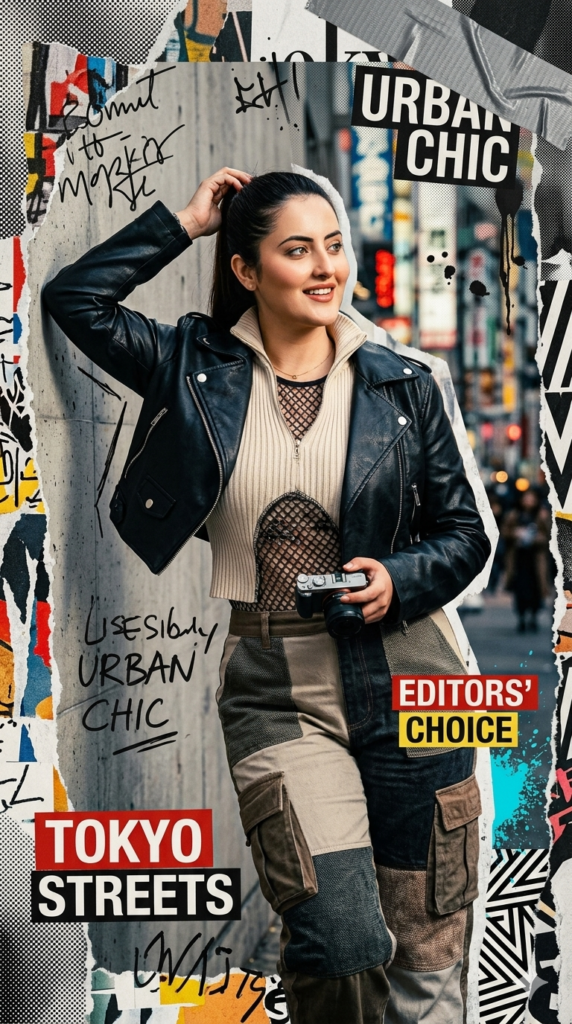 Urban Fashion Editorial Collage AI Prompt