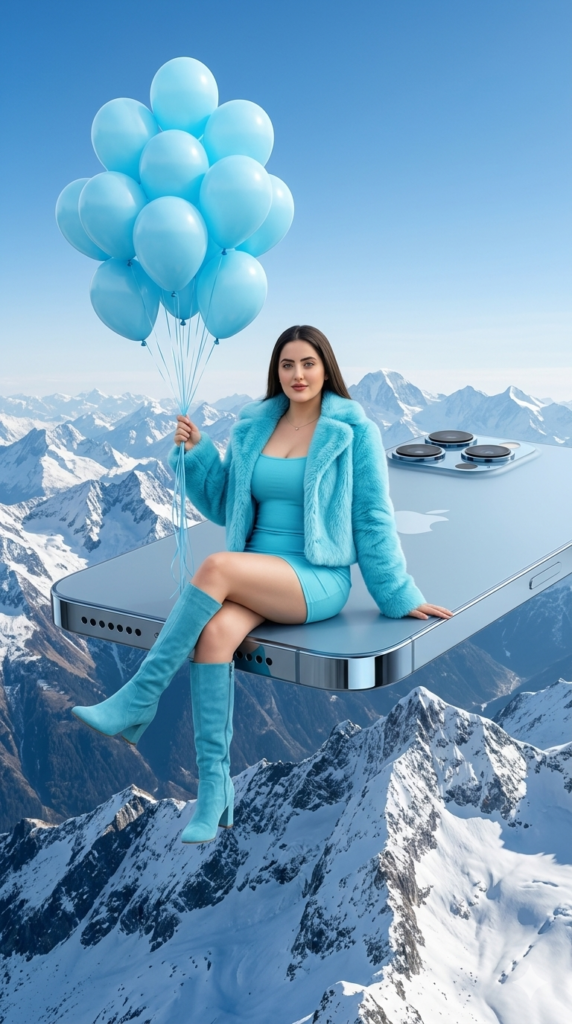 Floating Smartphone Surreal Fashion AI Prompt