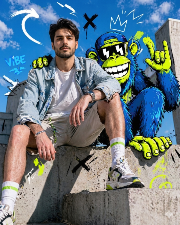 Cartoon Streetwear Editorial Poster
