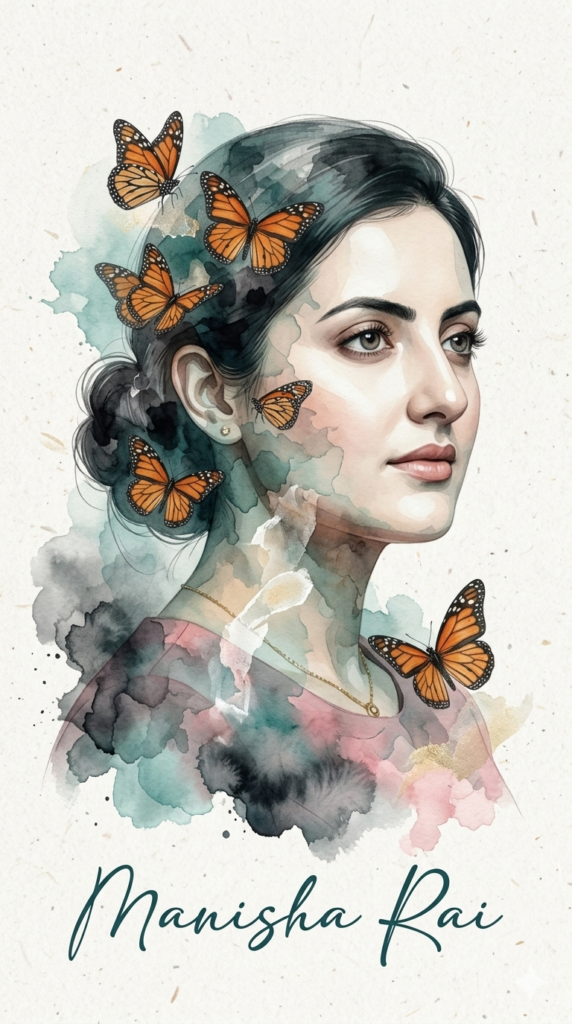 Watercolor Double Exposure Woman AI Prompt