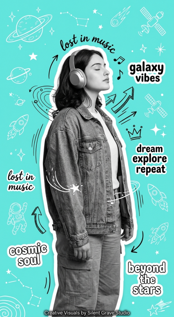 Y2K Scrapbook Collage Poster Prompt 🎧✨