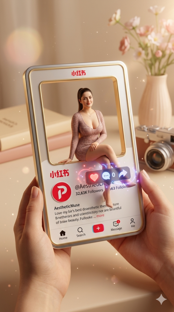 3D 小红书 Profile Card AI Prompt