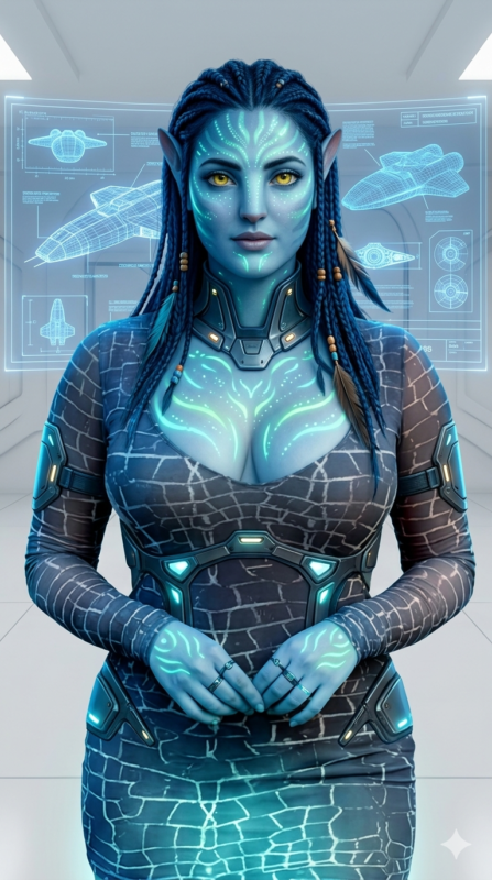 Na’vi Cyber Tribal Girl AI Art Prompt