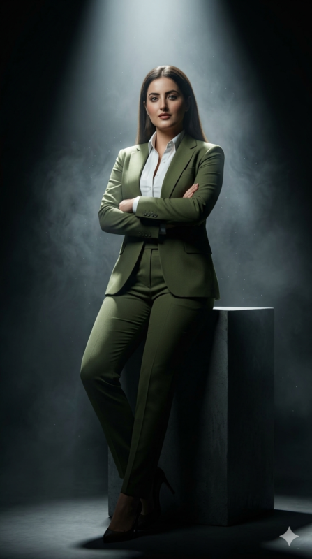 Cinematic Studio Suit Portrait AI Prompt