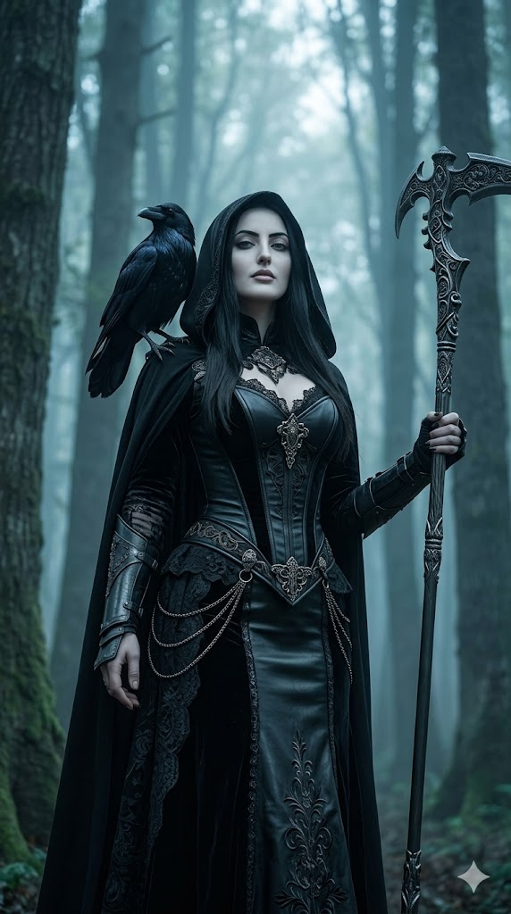 Gothic Forest Raven Queen AI Prompt